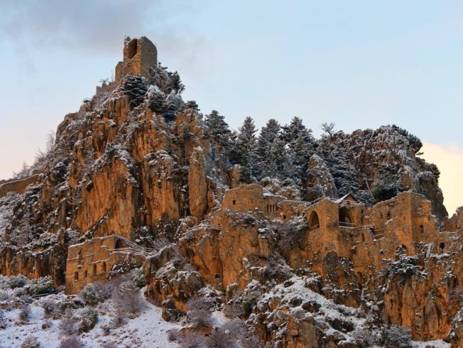 st-hilarion-snow-winter-north-cyprus