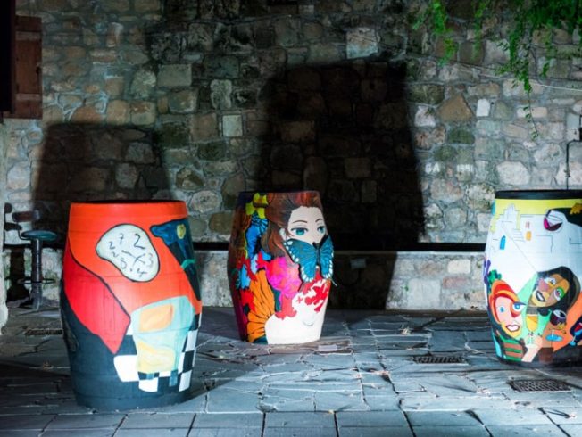 Wine-barrel-themed-art-exhibition-in-Paphos