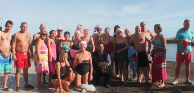 Christmas swimmers