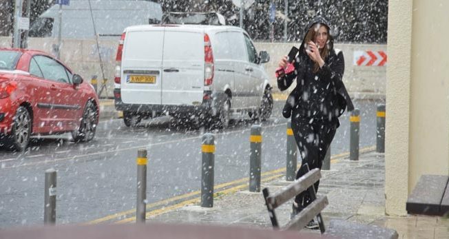 Snow in Nicosia